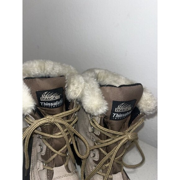 Itasca Cedar Snow Boots Women 8 Suede leather winter outdoors Faux Fur - Picture 4 of 8